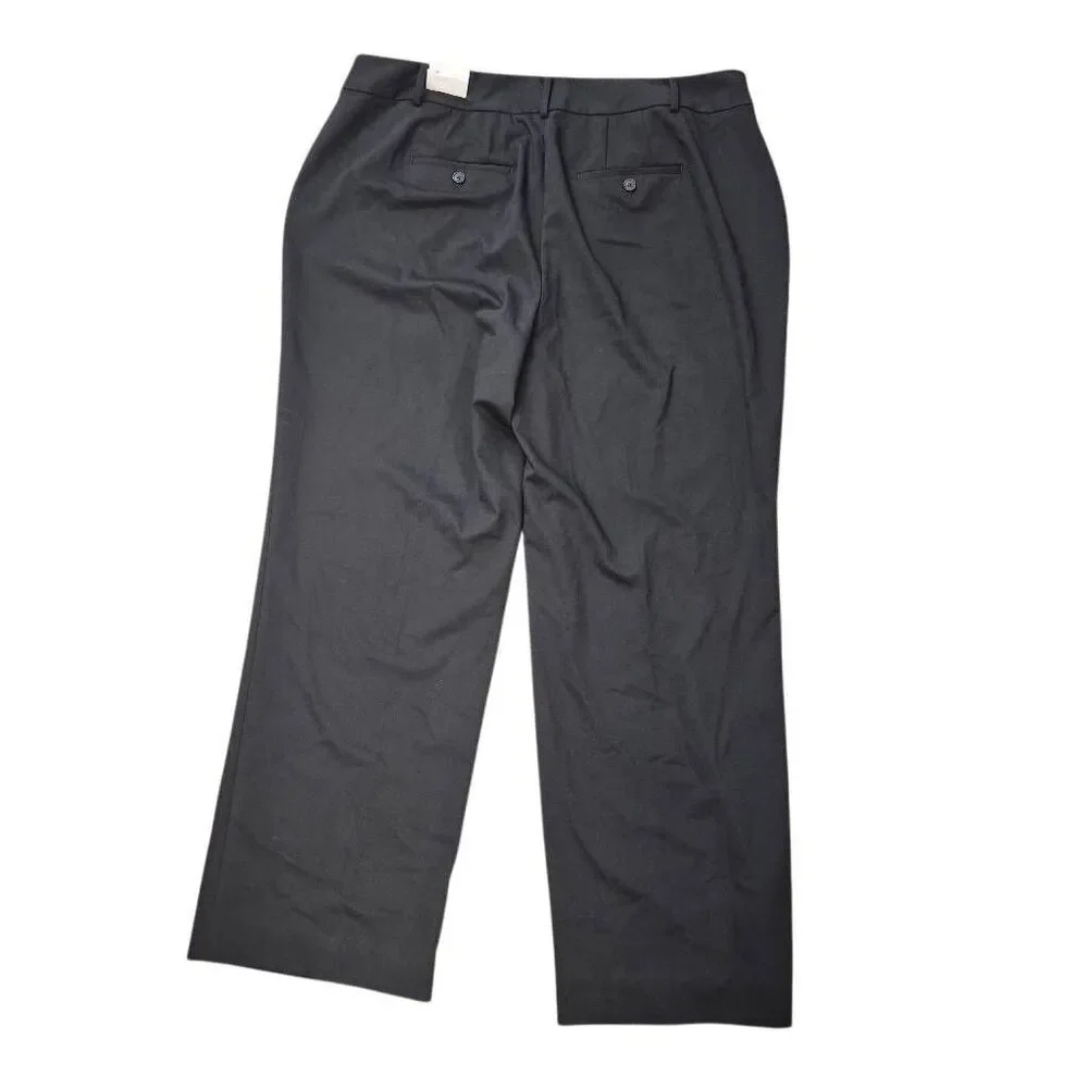 NWT Liz Claiborne Plus Women Black Secretly Slimming Sophia Trouser 18